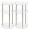 mDesign Spinning 3-Tier Lazy Susan 360 Makeup Organizer Tower, 2 Pack, Clear